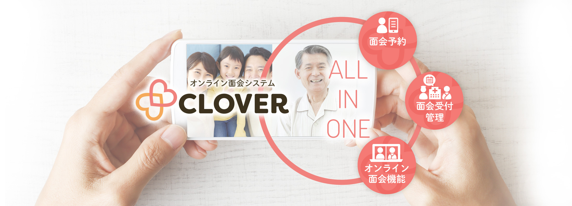 オンライン面会システム CLOVER 面会予約／面会受付管理／オンライン面会機能